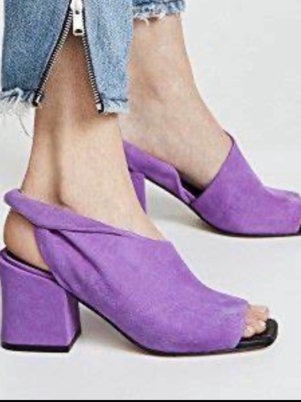 Sigerson Morrison Lenny Suede Block Heel Sandals